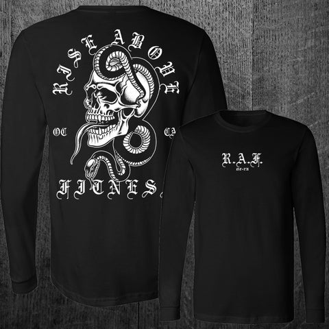 "SNAKE SKULL" Long Sleeve Tee