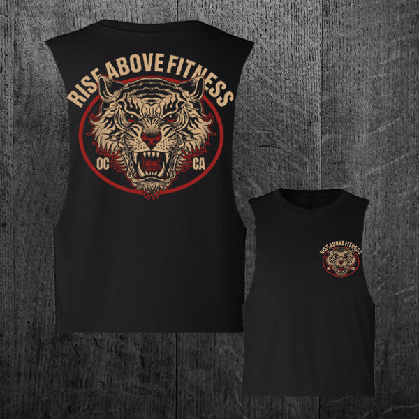 "TIGER" Women's Custom Cut Crop Muscle Tee