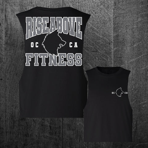 "TEAM WOLF" Women's Custom Cut Crop Muscle Tee