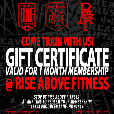 Gift Certificate (Gym Membership)
