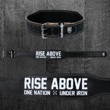 "RISE ABOVE | ONE NATION UNDER IRON" Bodybuilding Belt